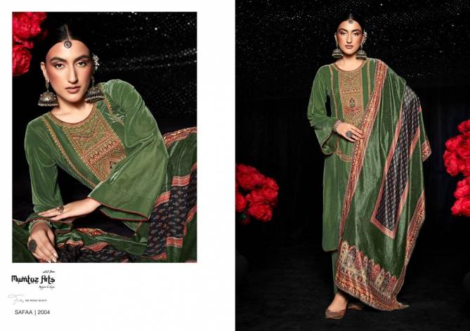Mumtaz Safaa Velvet 1 Printed Fancy Exclusive Wear Designer Salwar Kameez Collection